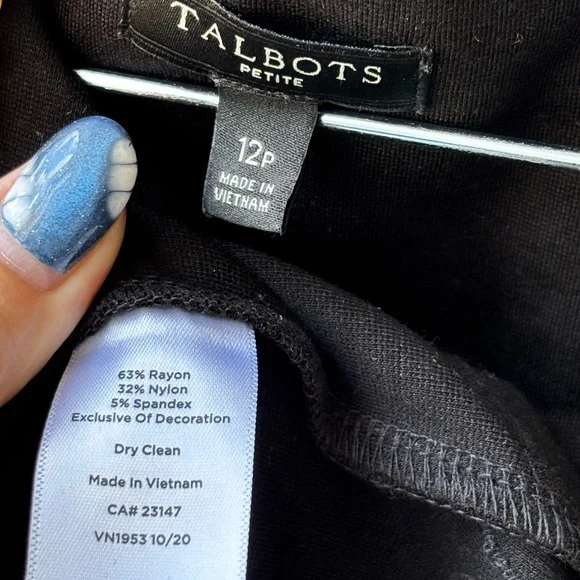 Talbots Black Sleeveless Mini Dress - Picture 4 of 7